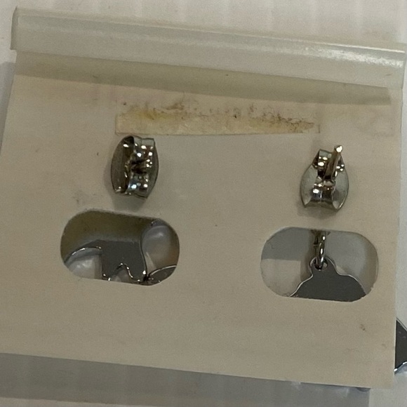 Vintage NOS Paua Shell Fish Pierced Earrings on Original Card New Store Stock - Picture 7 of 7